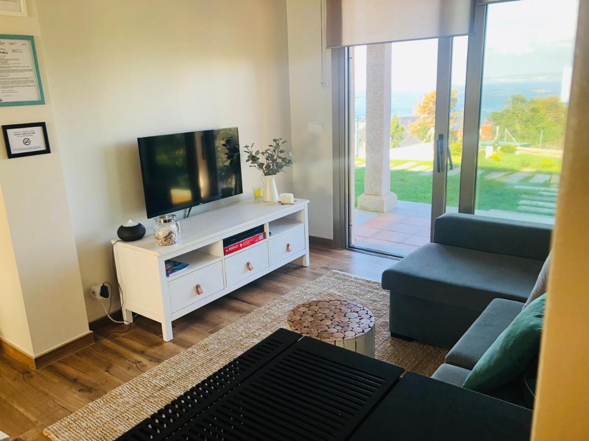 Casa Con Jardin Al Lado De Playa Hio Villa Vilanova  Bagian luar foto